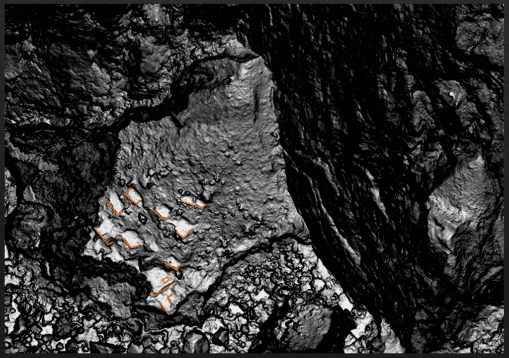 relevé des pentes Mafate