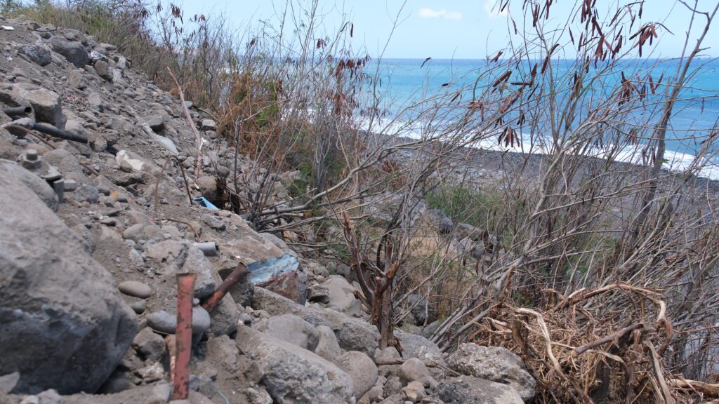 Exploitation d'une carrière marron au Port