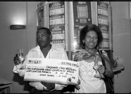 photo de la Une du Quotidien du 4 mai 1994 Julien et Léonne Ramsa gros lot loto le port