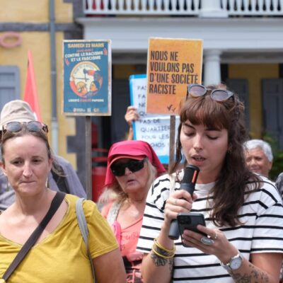 manifestation contre extrême droite et racisme Saint-Paul