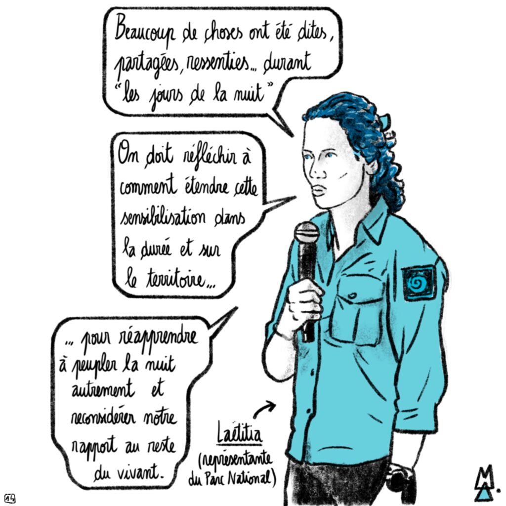 Les jours de la nuit, kozman la nuit. BD reportage d'Alex Mesley