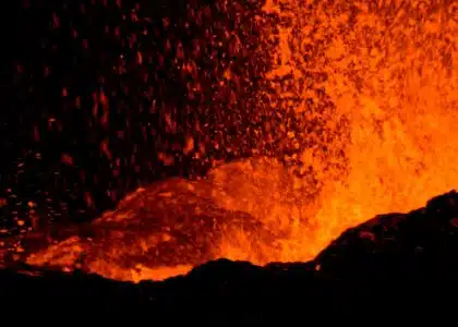 éruption du volcan piton de la Fournaise du 18 janvier 2026 © Franck Cellier