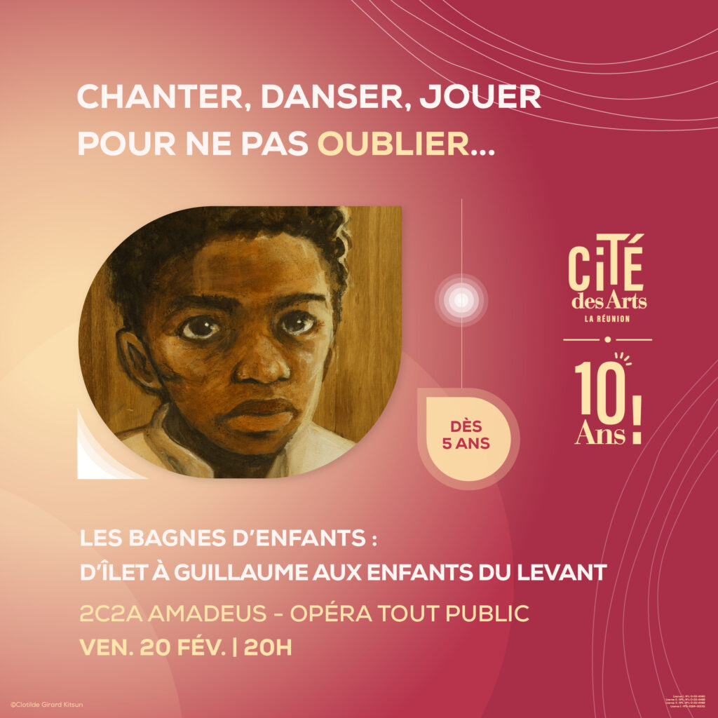 Affiche du spectacle à la Cité des Arts.